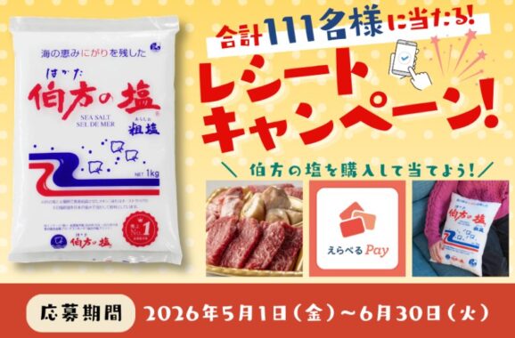 愛媛の焼肉セットやえらべるPayなどが当たるレシートキャンペーン