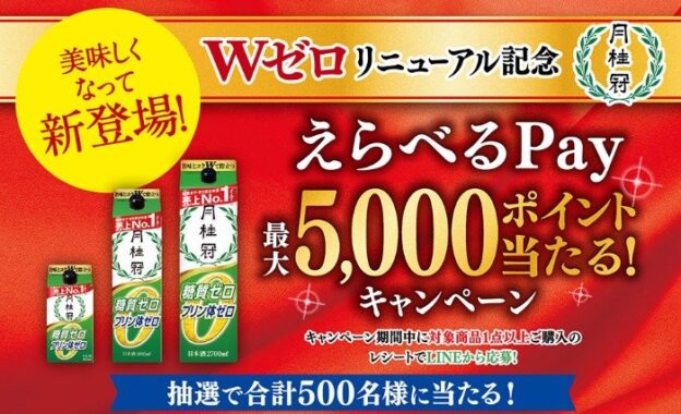 最大5,000ポイント分のえらべるPayが当たるクローズドキャンペーン