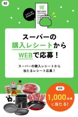 豪華お肉セットやキッチンアイテムなども当たるレシートキャンペーン