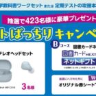 ワイヤレスイヤホン / 図書カードネットギフト 最大3,000円分 / 下敷き