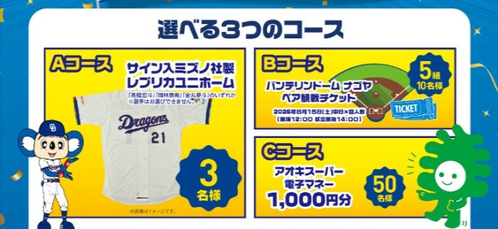 【アオキスーパー×理研ビタミン】バンテリンドーム観戦チケットなどが当たるクローズド懸賞