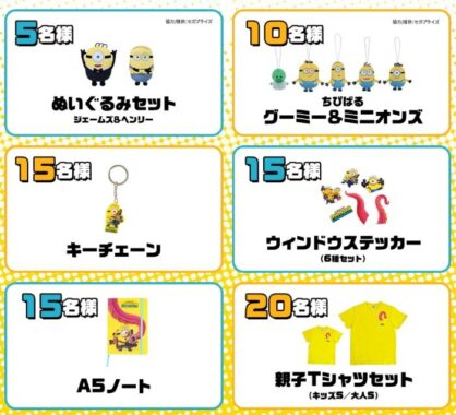 豪華ミニオングッズが当たるムビチケ前売券（オンライン）購入者限定キャンペーン