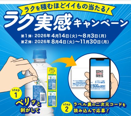 Wチャンスもアリ！日常をラクにする賞品がその場で当たるアサヒ飲料のクローズド懸賞