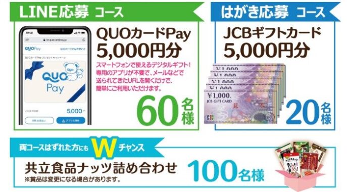Wチャンスもアリ！QUOカードPayやギフトカードが当たるレシートキャンペーン