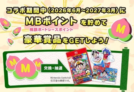 桃太郎電鉄のゲームソフトやオリジナルアイテムなどが当たるキャンペーン