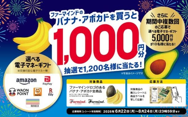 1,200名様に電子マネーギフトが当たるファーマインドのクローズドキャンペーン