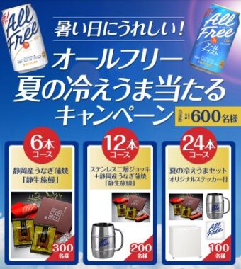 うなぎ蒲焼や冷蔵庫もその場で当たるサントリーのレシートキャンペーン