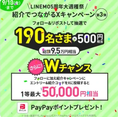 PayPayポイント 500円相当
