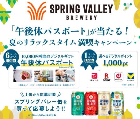 デジタルカタログギフトやえらべるデジタルポイントが当たるレシート懸賞