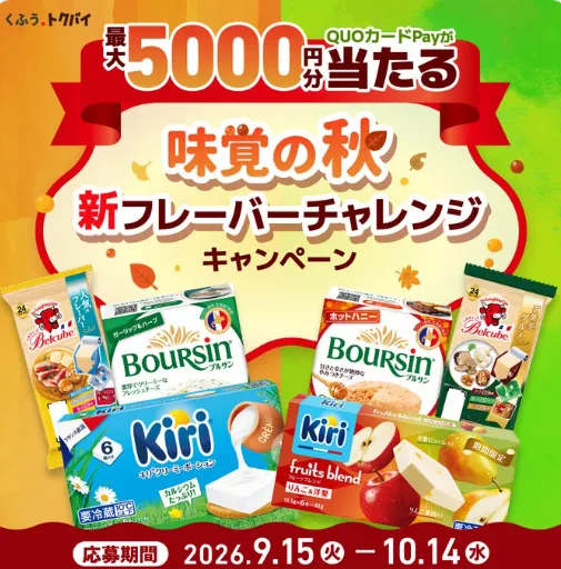 最大5,000円分のQUOカードPayが当たるレシートキャンペーン