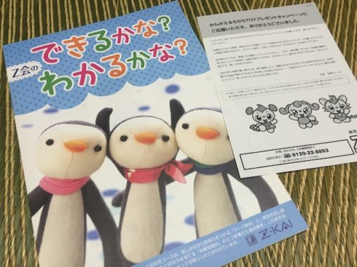 Z会「かんがえるちからTOYキャンペーン」の残念賞が届きました☆