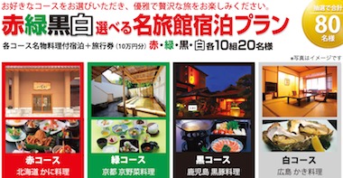 名物料理付宿泊 ＋ 旅行券（10万円分）