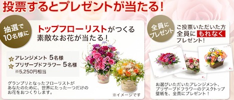 プレゼントキャンペーン｜第11回この花コンテスト【イーフローラ】