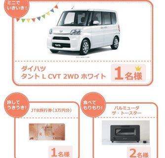 ありがとう5万件！プレゼントキャンペーン SBIいきいき少短 DAIHATSU　ダイハツ　タント.